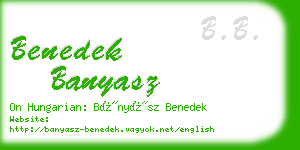 benedek banyasz business card